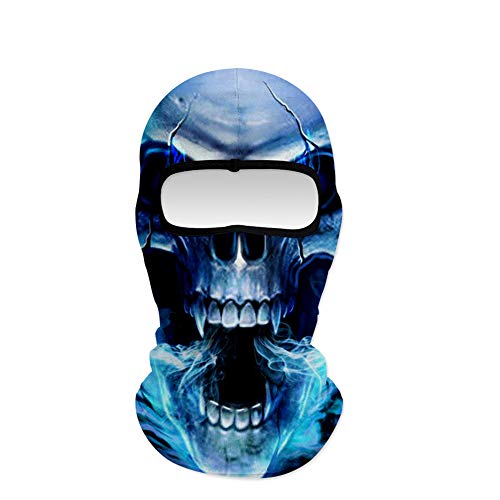 NCTCITY Winddicht Sturmhauben Totenkopf 3D Multifunktional Skihaube Schädel Bedrucktes Halstuch Herren Damen Balaclava Winddichte Warme für Outdoor Sport Fahrrad Radfahren Skifahren Snowboarden von NCTCITY