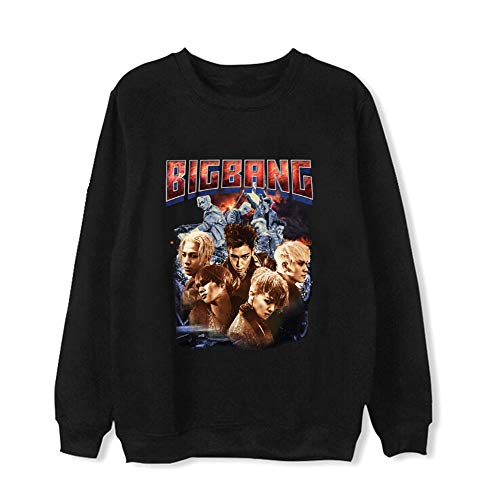 Pullover Bedrucken Freizeit Langarm Sweatshirts Bequeme Warme Rundhals Hip Hop Sweater Lose Tops für Fans BAE BAE Eyes Nose Lips ACTⅢ: Motte G-Dragon Taeyang DAESUNG von NCTCITY