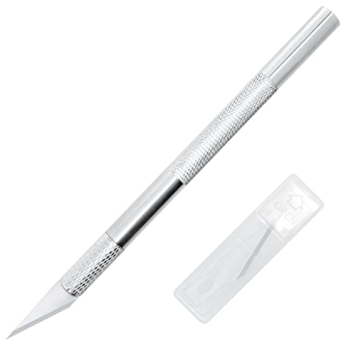 Premium Nailart- & Acryl-Messer-Set für präzise Nagelmodellage und Design Komplettset inkl Klinge + 5er Pack Ersatzklingen von ND24 NailDesign