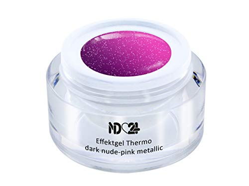 Uv Led Effekt-Gel Thermo Dark Nude-Pink Metallic - Studio Qualität - Made In Germany - 5ml von ND24 NailDesign