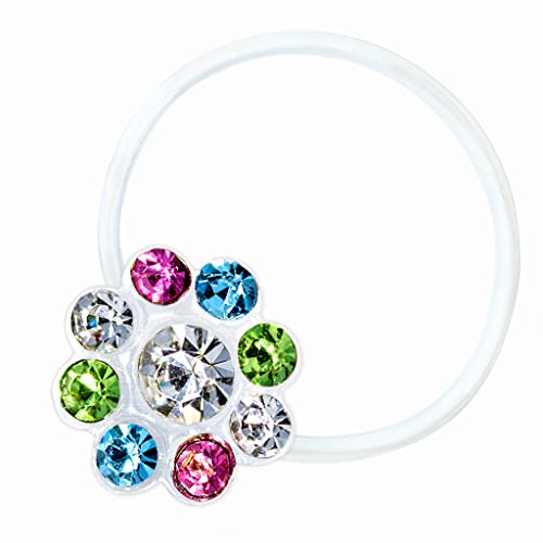 Zehenring Zirkonia Blume gemischt - 925 Sterling Silber - Fuß Schmuck Damen Fuß-Ring Toe-Ring von ND24 NailDesign