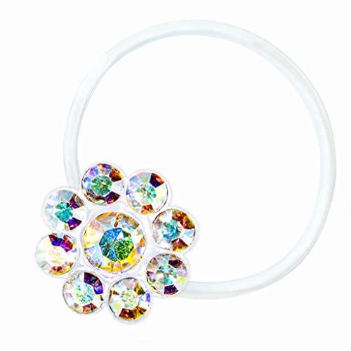 Zehenring Zirkonia Blume irisierend - 925 Sterling Silber - Fuß Schmuck Damen Fuß-Ring Toe-Ring von ND24 NailDesign