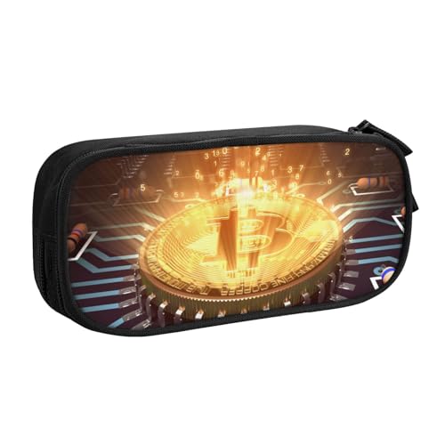 Lustiges Federmäppchen Computerprozessor mit magischem Licht gedruckt Große Kapazität Federmäppchen Schüler Federmäppchen Niedlich Federmäppchen für Mädchen und Jungen Teenager Schule Federmäppchen von NDDCEDEW