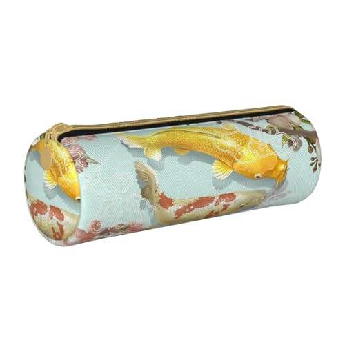 NDDCEDEW Federmäppchen für Schüler, Motiv: Fischliebhaber, Leder, Reißverschluss, Schreibwaren-Tasche für Schule, Stiftehalter, tragbar, Organizer, Make-up-Tasche, weiß, Einheitsgröße, Kosmetiktasche von NDDCEDEW