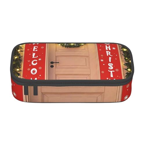 NDDCEDEW Federmäppchen mit Weihnachtsdekoration, großes Fassungsvermögen, mit Reißverschluss, Schüler-Federmäppchen, niedliches Federmäppchen für Mädchen und Jungen, Teenager, Schulmäppchen, Schwarz , NDDCEDEW Federmäppchen mit Weihnachtsdekoration, großes Fassungsvermögen, mit Reißverschluss, Schüler-Federmäppchen, niedliches Federmäppchen für Mädchen und Jungen, Teenager, Schulmäppchen, Schwarz , von NDDCEDEW