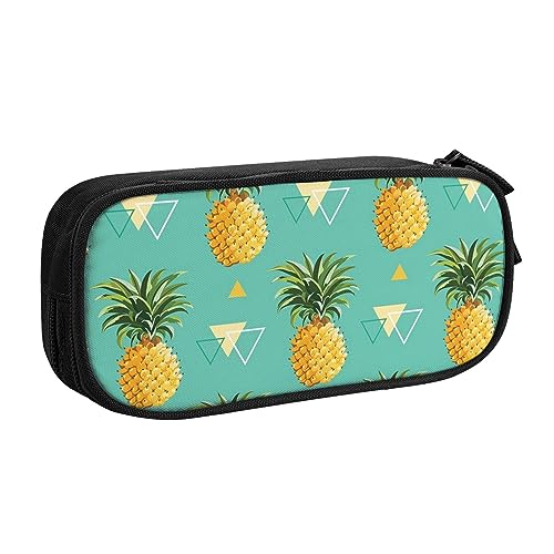 NDDCEDEW Lustiges Federmäppchen Tropische Frucht Ananas Bedruckte Große Kapazität Federmäppchen Schüler Federmäppchen Niedlich Federmäppchen für Mädchen und Jungen Teenager Schule Federmäppchen von NDDCEDEW
