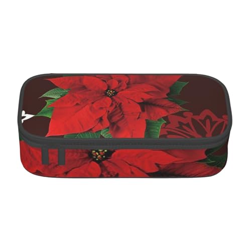 NDDCEDEW Merry Christmas Federmäppchen mit Blumendruck, große Kapazität, Federmäppchen mit Reißverschluss, Schüler-Federmäppchen, niedliches Federmäppchen für Mädchen und Jungen, Teenager, NDDCEDEW Merry Christmas Federmäppchen mit Blumendruck, große Kapazität, Federmäppchen mit Reißverschluss, Schüler-Federmäppchen, niedliches Federmäppchen für Mädchen und Jungen, Teenager, von NDDCEDEW
