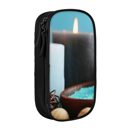 NDDCEDEW Niedliches Federmäppchen Spa Teal Print Große Kapazität Federmäppchen Reißverschluss Federmäppchen Student Pencil Pouch Niedliches Federmäppchen für Mädchen und Jungen Teenager Schule von NDDCEDEW