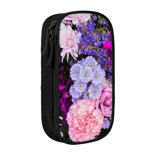 Niedliches Federmäppchen, bunt, Natur-Blumendruck, große Kapazität, Federmäppchen, Reißverschluss, Federmäppchen, Schüler-Federmäppchen, niedliches Federmäppchen für Mädchen und Jungen, Teenager, von NDDCEDEW