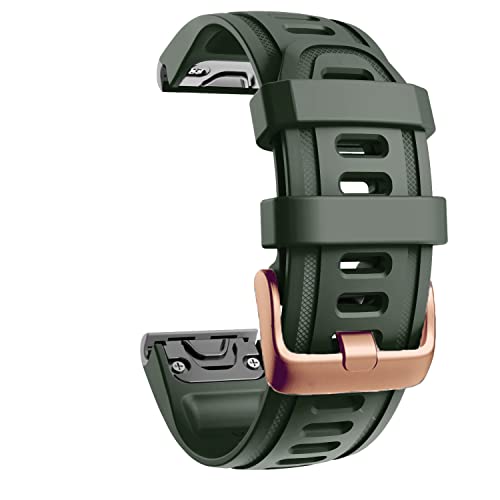 NDJQY 20 mm Armband für Garmin Descent MK2S Fenix 6S 6SPro 5S Plus D2 Delta, rotgoldene Schnalle, Schnellverschluss, Armbandzubehör, 20mm D2 Delta S, Achat von NDJQY