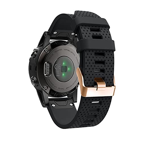 NDJQY 20 mm Armband für Garmin Descent MK2S Fenix 6S 6SPro 5S Plus D2 Delta, rotgoldene Schnalle, Schnellverschluss, Armbandzubehör, 20mm Descent Mk2S, Achat von NDJQY