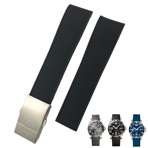 NDJQY 21 mm Uhrenarmband für Hydroconquest L3 780 781 782 841, wasserdichtes Silikonband, 21 mm, Achat von NDJQY