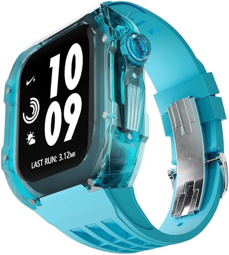 NDJQY Luxuriöses Uhrenarmband + Uhrengehäuse, transparentes Modifikationsset, für iWatch Ultra 8, 7, 6, 5, 4, SE, 44 mm, 45 mm, 49 mm, Gummi-Uhrenarmband, Upgrade DIY mit Werkzeug, 49 mm, Achat NDJQY Luxuriöses Uhrenarmband + Uhrengehäuse, transparentes Modifikationsset, für iWatch Ultra 8, 7, 6, 5, 4, SE, 44 mm, 45 mm, 49 mm, Gummi-Uhrenarmband, Upgrade DIY mit Werkzeug, 49 mm, Achat von NDJQY