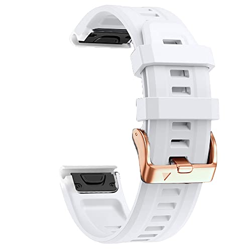 NDJQY Uhrenarmband für Garmin Fenix 7S 6S 6SPro 5S 5SPlus, 20 mm, Silikon, Rotgold, Stahlschnalle, Schnellverschluss, Easyfit-Armband, 20mm D2 Delta S, Achat von NDJQY