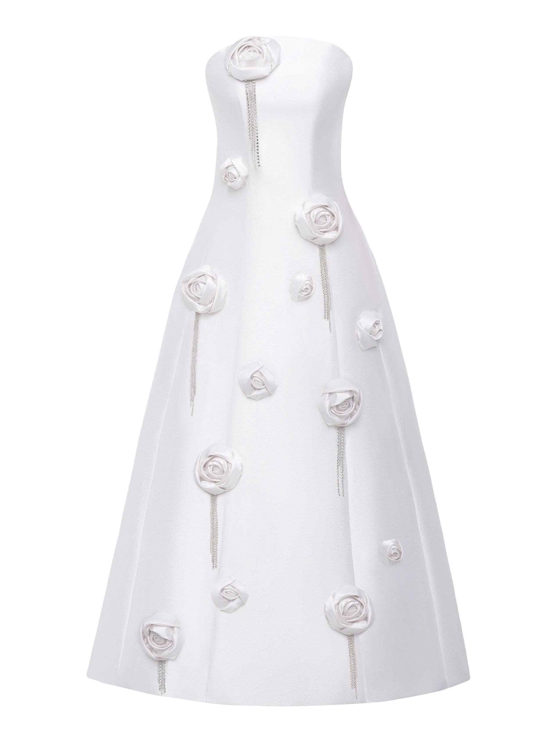 APPLIQUED STRAPLESS MAXI GOWN - Pink - 4 - NDS The Label - Maxi dresses APPLIQUED STRAPLESS MAXI GOWN - Pink - 4 - NDS The Label - Maxi dresses von NDS The Label