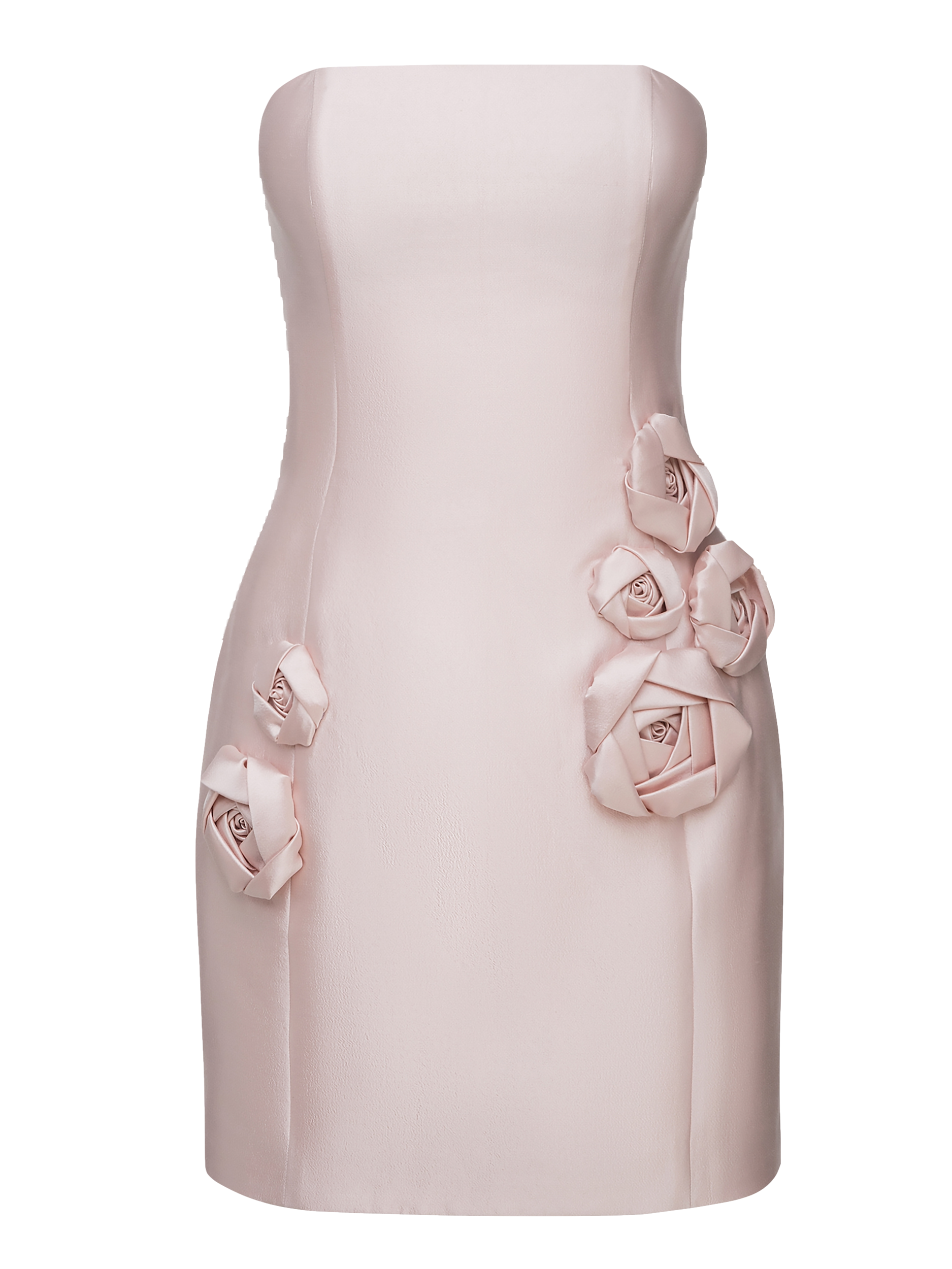 APPLIQUED STRAPLESS  SILK AND WOOL-BLEND MINI DRESS von NDS The Label