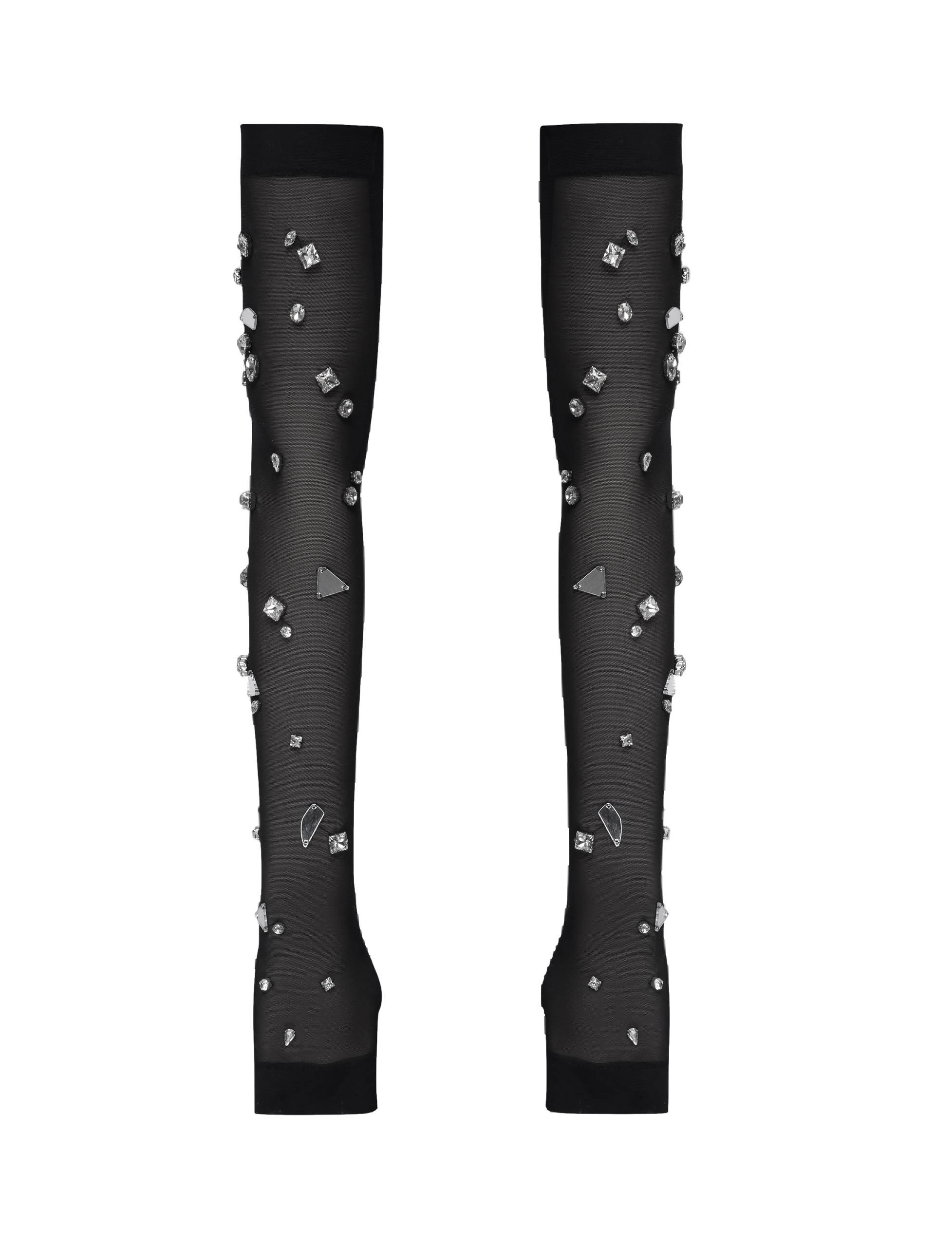 Crystal Embellished Fingerless Gloves - Black - M - NDS The Label - Gloves Crystal Embellished Fingerless Gloves - Black - M - NDS The Label - Gloves von NDS The Label
