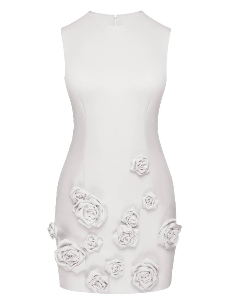 Rose-Appliqué Round Neck Cady Mini Dress von NDS The Label