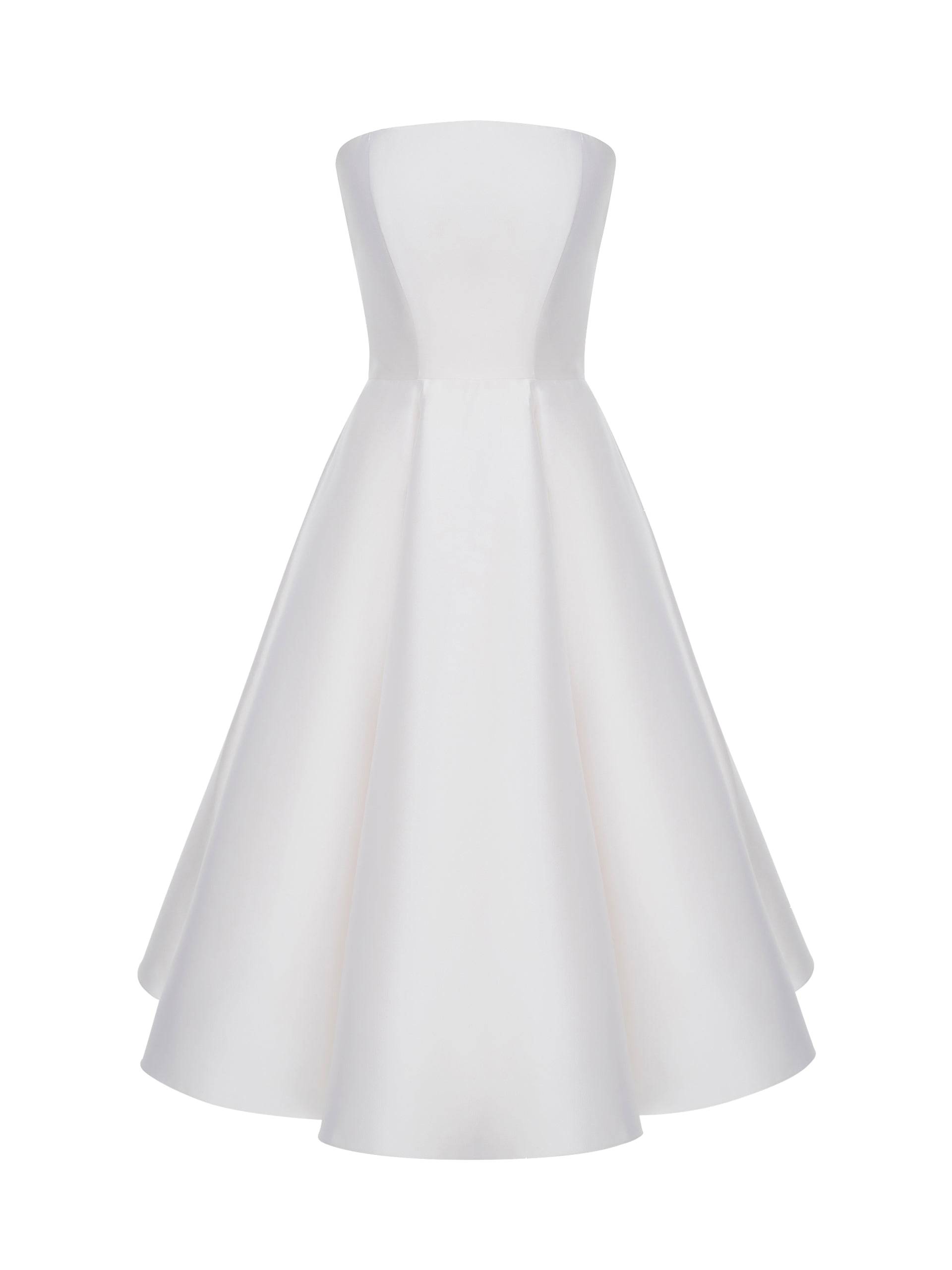 Strapless Silk and Wool Midi Dress - White - 0 - NDS The Label - Midi dresses Strapless Silk and Wool Midi Dress - White - 0 - NDS The Label - Midi dresses von NDS The Label
