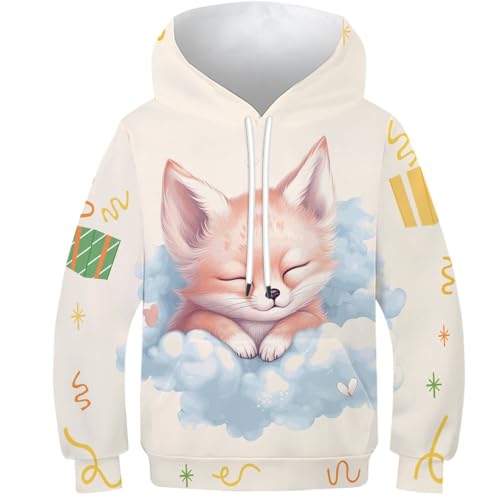 Kinder Hoodie Fox Mit 3D-Print Für Trendsetter - Kinder Pullover, Der Komfort Mit Style Verbindet, Must-Have Kinder Sweatshirt von NEAFP