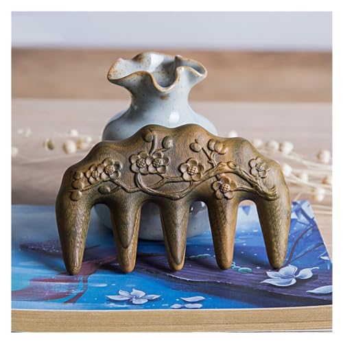 Geburtskamm Haushaltskopf-Meridiankamm, Massivholz-geschnitzter Kamm, Herrenkamm, Massagekamm, Damen-Haarkamm Lockenkamm(B) von NEBE