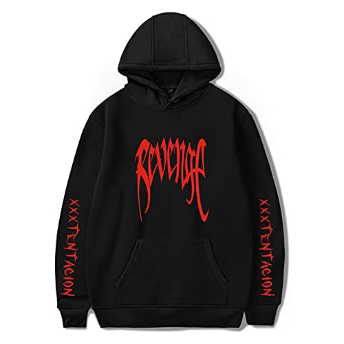 NEDLON Hoodies Xxxtentacion Sweatshirt Hoody Pullover Gym Workout Bedruckte T-Shirts Casual Basic Teenager Mädchen Jungen Erwachsene(Black-A,3XL) von NEDLON