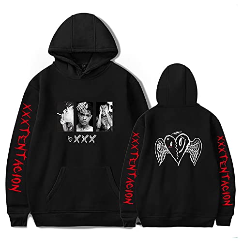 NEDLON Xxxtentacion Hoodies Sweatshirts Print Hoody T-Shirts Unisex Trendy Baggy Club Pull Over Sweat Shirts Crewneck Erwachsene(Black-A,M) von NEDLON