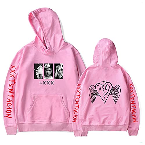 NEDLON Xxxtentacion Hoodies Sweatshirts Print Hoody T-Shirts Unisex Trendy Baggy Club Pull Over Sweat Shirts Crewneck Erwachsene(Pink-A,XXS) von NEDLON