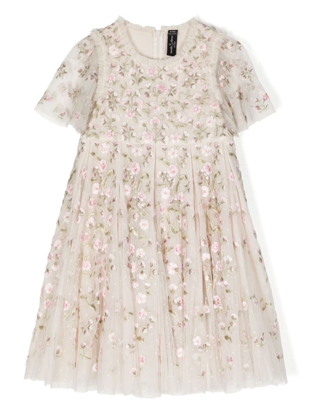 NEEDLE & THREAD KIDS Posy Pirouette Kleid mit Blumenstickerei - Nude von NEEDLE & THREAD KIDS