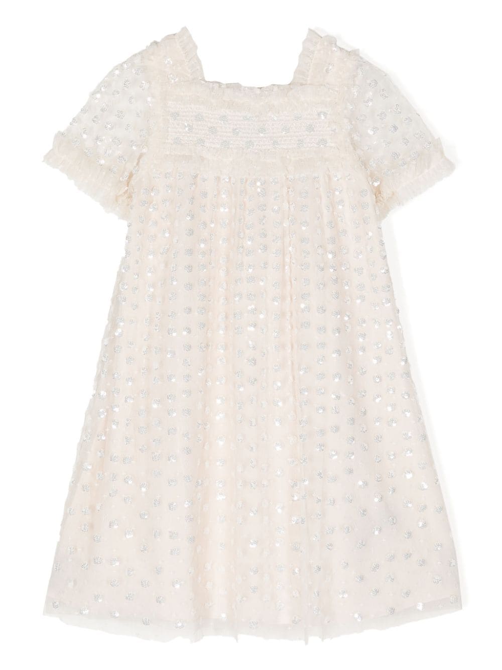 NEEDLE & THREAD KIDS Raindrop Kleid mit Pailletten - Nude von NEEDLE & THREAD KIDS