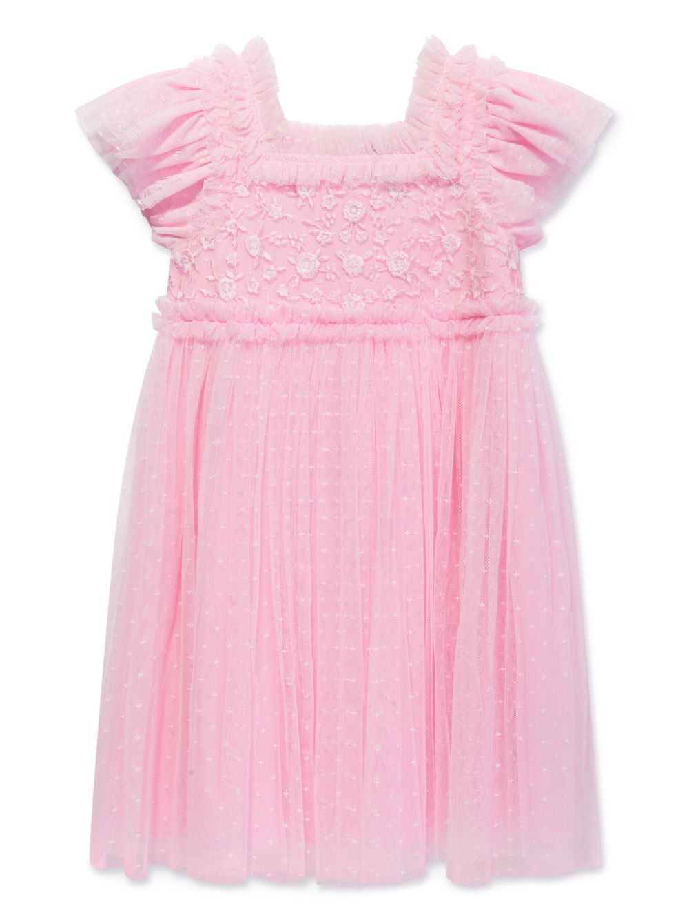 NEEDLE & THREAD KIDS Tüllkleid mit Blumenstickerei - Rosa von NEEDLE & THREAD KIDS