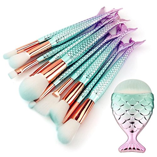 Make Up Pinsel Set Needoon 11 Stück Kosmetik Meerjungfrau Contouring Blush Eyeliner Eyeshadow Lip mit Foundation Pinsel Make Up Pinsel Set Needoon 11 Stück Kosmetik Meerjungfrau Contouring Blush Eyeliner Eyeshadow Lip mit Foundation Pinsel von NEEDOON