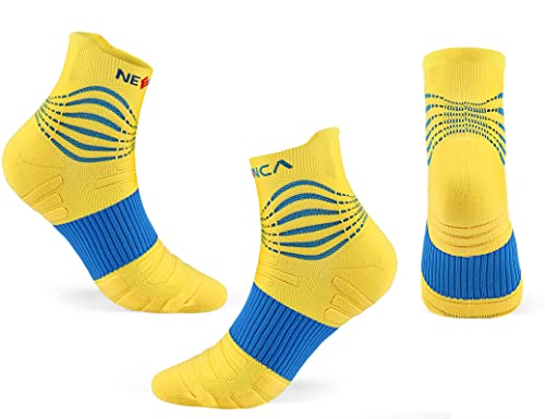 NEENCA Kurze Kompressionssocken, Atmungsaktiv Kurze Sportsocken für Damen und Herren zur Schmerzlinderung, Sportschutz, Laufen, Sport– 1 Paar von NEENCA