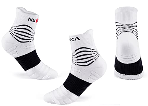 NEENCA Kurze Kompressionssocken, Atmungsaktiv Kurze Sportsocken für Damen und Herren zur Schmerzlinderung, Sportschutz, Laufen, Sport– 1 Paar von NEENCA