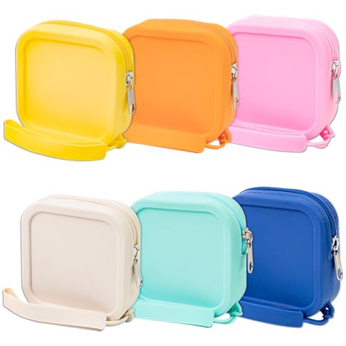 6 Stück Silikon-Haarnadel-Etui, kleiner Reise-Schmuck-Organizer, wasserdichte Reißverschlusstaschen, Reise-Krawattenetui, Mini-Münztasche, Silikon-Reißverschlusstasche für Frauen und Mädchen, 6 Stück Silikon-Haarnadel-Etui, kleiner Reise-Schmuck-Organizer, wasserdichte Reißverschlusstaschen, Reise-Krawattenetui, Mini-Münztasche, Silikon-Reißverschlusstasche für Frauen und Mädchen, von NEETUE
