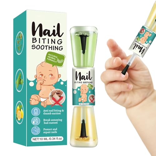 10 Ml Behandlung Gegen Nagelkauen Bei Kindern, Abschreckendes Therapeutikum „Stop The Bite“, Natürliche Pflanzenextrakte, Nagelbitter Für Kinder Und Erwachsene, Doppelseitiger Nagellack. Nagelpflege von NEFLUM