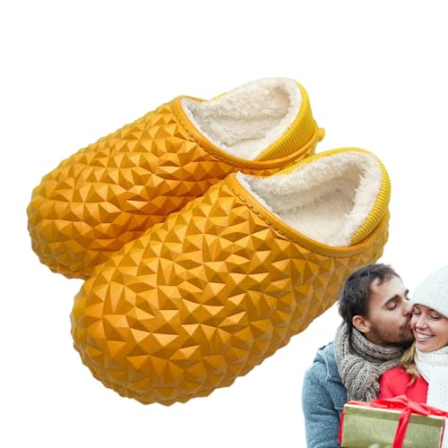 Frauen volle Hausschuhe,Leise, volle Hausschuhe in Durian-Form | Kreative lässige Damenschuhe mit weichem Futter für Schlafzimmer, Wohnzimmer, Küche, Reisen von NEFLUM