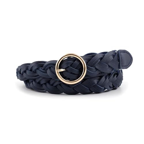 NEFLUM 110cm Damen-Pu-Leder-Flechtgürtel, 2,3cm breiter Gürtel, goldener Dornschließe-Gürtel, lässiger Jeans-Kleidergürtel, Navy blau, 110x2.3cm NEFLUM 110cm Damen-Pu-Leder-Flechtgürtel, 2,3cm breiter Gürtel, goldener Dornschließe-Gürtel, lässiger Jeans-Kleidergürtel, Navy blau, 110x2.3cm von NEFLUM