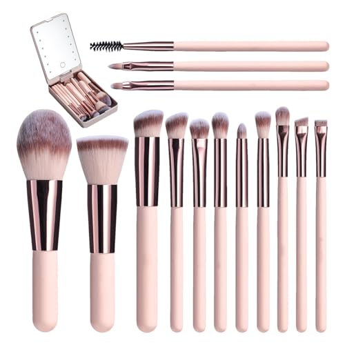 Reise-Make-up-Pinsel-Set, Make-up-Pinsel-Set | 14-teilige kleine tragbare Make-up-Pinsel-Sets für Frauen | Leichtes Make-up-Pinsel-Set, Make-up-Pinsel-Werkzeuge für Ausflüge und Reisen von NEFLUM