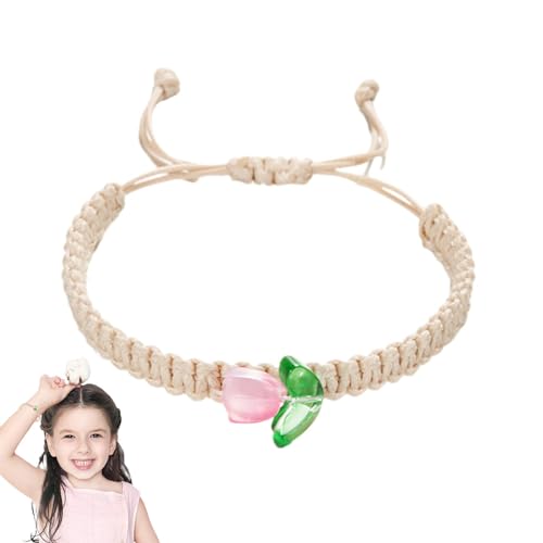 NEFLUM Schnurarmband,Blumenarmband | Handgefertigtes gewebtes Boho-Armband,Verstellbares handgefertigtes geflochtenes Seilarmband, böhmisches Armband für Kinder, Mädchen von NEFLUM