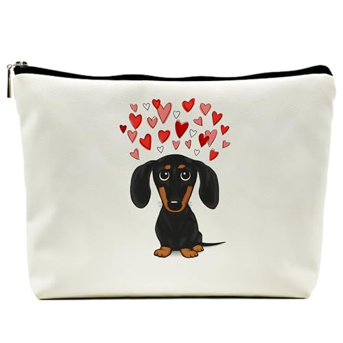 NEGIGA Dackel Make-up-Tasche, Dackel Kosmetiktasche, Dackel, Reise-Kulturbeutel, Dackel-Geschenk, Dackel-Liebhaber, Dackel-Geschenk für Damen, Valentinstagsgeschenk, PU-Kunstleder-Make-up-Tasche, NEGIGA Dackel Make-up-Tasche, Dackel Kosmetiktasche, Dackel, Reise-Kulturbeutel, Dackel-Geschenk, Dackel-Liebhaber, Dackel-Geschenk für Damen, Valentinstagsgeschenk, PU-Kunstleder-Make-up-Tasche, von NEGIGA