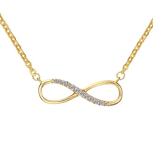 NEHZUS Halskette mit Unendlichkeitssymbol-Anhänger für Frauen, Edelstahl, vergoldet, Herz-Halskette NEHZUS Halskette mit Unendlichkeitssymbol-Anhänger für Frauen, Edelstahl, vergoldet, Herz-Halskette von NEHZUS