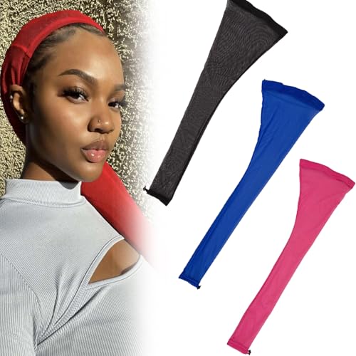 Haarwebarthülle für Locs mit Kordelzug, Loc Sleeve für Dreadlocks, für Damen, mit Gummiband für Dutt, Kunsthaar, 3 Stück Haarwebarthülle für Locs mit Kordelzug, Loc Sleeve für Dreadlocks, für Damen, mit Gummiband für Dutt, Kunsthaar, 3 Stück von NEKSKA