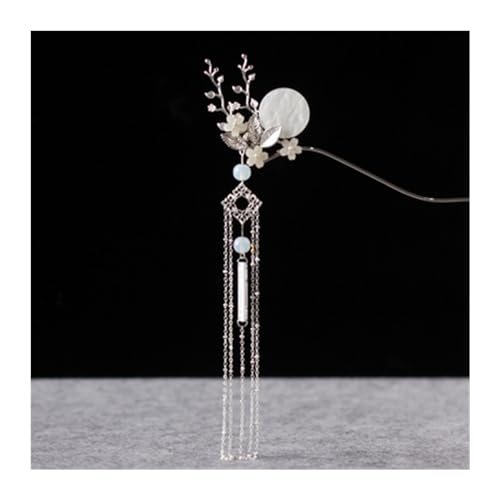 Haarstäbchen Haarstäbchen Hochzeit Haarschmuck für Frauen Blume Lange Quaste Haarnadeln Essstäbchen Tiara Haarschmuck (Farbe: Stil 16) von NEMAA