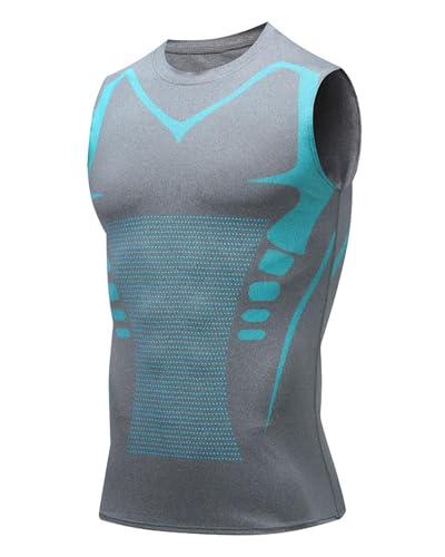 NEMXCE Kompressionsshirt Herren Shapewear Compression Shirt Bauchweg Unterhemd Body Shaper Tank Top Funktionsshirt von NEMXCE
