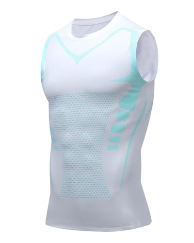 NEMXCE Kompressionsshirt Herren Shapewear Compression Shirt Bauchweg Unterhemd Body Shaper Tank Top Funktionsshirt von NEMXCE