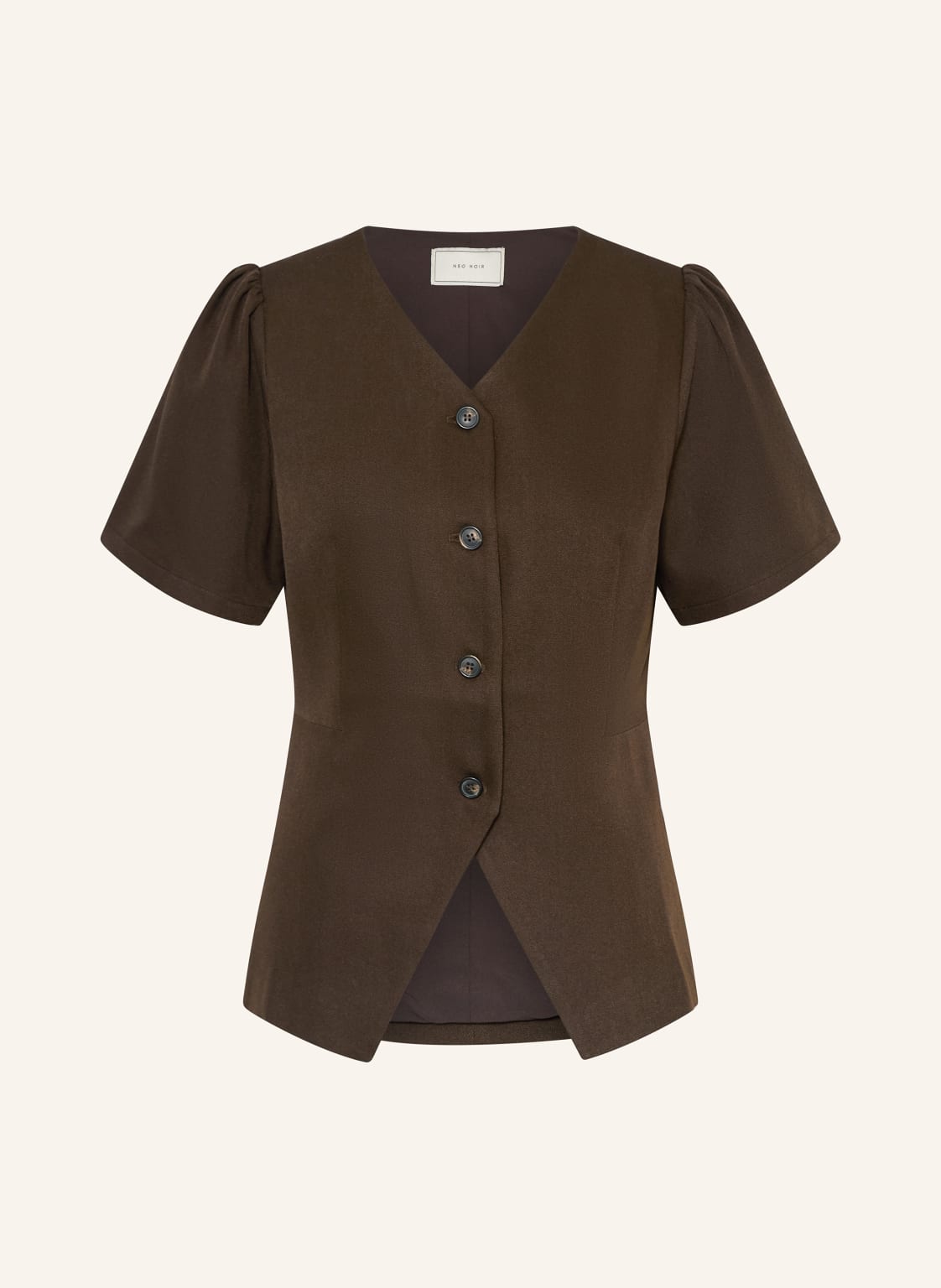 Neo Noir Bluse Jules braun von NEO NOIR