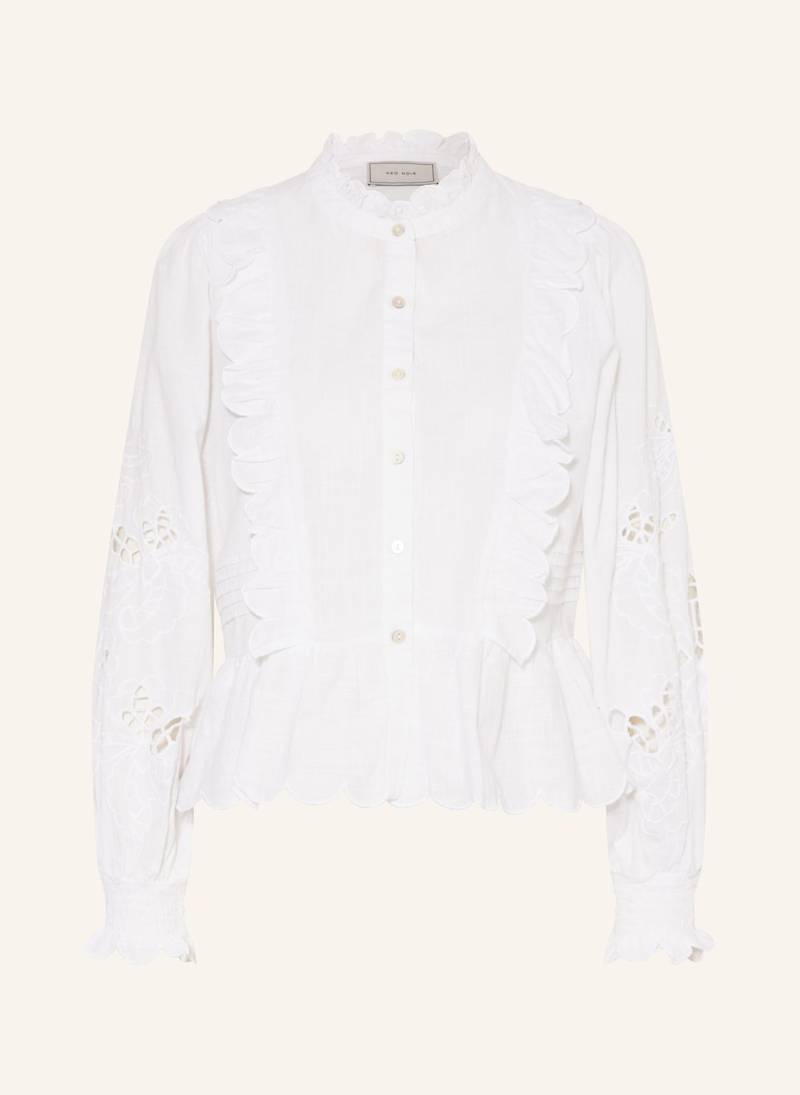 Neo Noir Bluse Petrine Mit Lochspitze Und Rüschen weiss von NEO NOIR