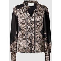 Neo Noir Bluse mit Paisley-Muster Modell 'Massima' in Black, Größe 34 von NEO NOIR