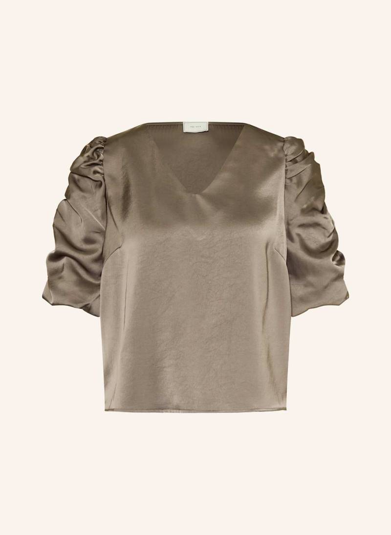 Neo Noir Blusenshirt Elba Aus Satin grau von NEO NOIR